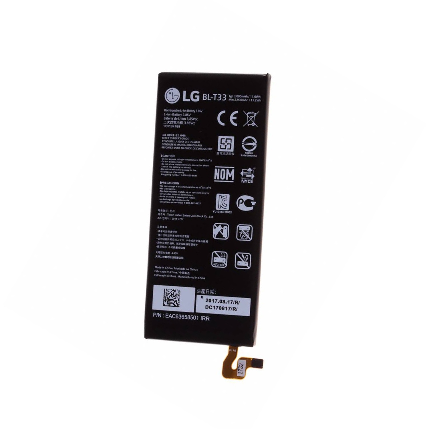 0008384_-lg-bl-t33-eac63518401-q6-m700n-3000mah Μπαταρία LG BL-T33 (EAC63518401) για Q6 M700N 3000mAh (Bulk) - Image 1