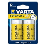 Μπαταρίες D 1.5V Varta Super Life Zinc Carbon 2 Τεμ R20