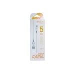 PZX Regular USB 2.0 Cable USB-C male - USB-A male Λευκό 1m (V152)