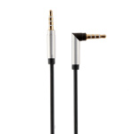 Earldom ET-AUX01 Καλώδιο Audio Jack 3.5 AUX 1M - Χρώμα: Ασημί -Μαύρο