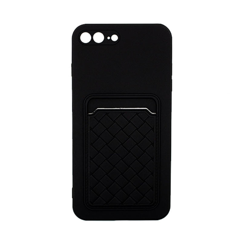 0089883_-iphone-7-plus- OEM Θήκη Πλάτης Σιλικόνης με Υποδοχή Κάρτας για Iphone 7 plus - Μαύρο