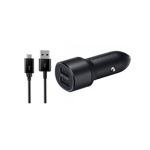 PZX Φορτιστής για Αυτοκίνητο με θύρες USB και Καλώδιο Micro-USB C960 - Μαύρο