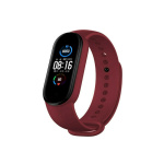 Λουράκι Σιλικόνης για Xiaomi Mi Smart Band 5/Mi Smart Band 6 - Μπορντό