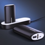 2x Docking Station Power Bank 5000mAh με Θύρα USB-A Μαύρο - Image 4