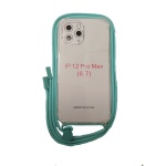 OEM Θήκη Σιλικόνης TPU με Λουράκι Λαιμού για Apple iPhone 12 / 12 Pro Max 6.7 - Διάφανη