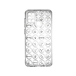 Θήκη Σιλικόνης με Emoji για Samsung A21S - Διαφανές
