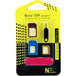 5 in 1 Nano Sim Card Adapters Micro Sim Card Standard SIM Card Adapter For iPhone 4 4S 5 5c 5s 6 6s