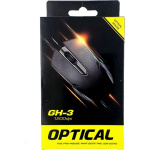 Ενσύρματο Ποντίκι GH-3 Optical Mouse 1200dpi - Χρώμα: Μαύρο