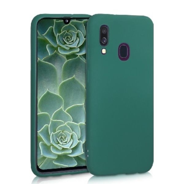 Θήκη Σιλικόνης Soft TPU Back Cover | Samsung A40 Πράσινο Σκούρο - Image 1