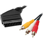 Καλώδιο 1.5 μέτρo scart to 3rca video/tv