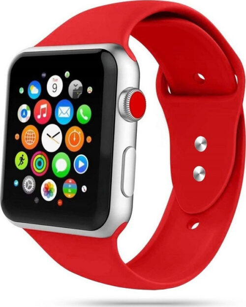 Silicone Band Λουράκι OEM για (Apple Watch 42/44/45mm) – Κόκκινο - Image 1