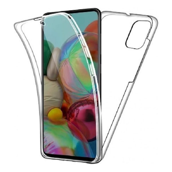 Θήκη Σιλικόνης 360° Μπρος/Πίσω | Samsung A02s Διάφανη - Image 1
