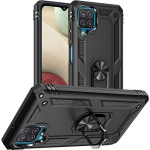 Θήκη Motomo Tough Armor With Ring για Samsung Galaxy A12 - Μαύρο