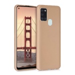 OEM Θήκη Σιλικόνης Soft TPU Back Cover | Samsung A21s Metallic Χρυσό