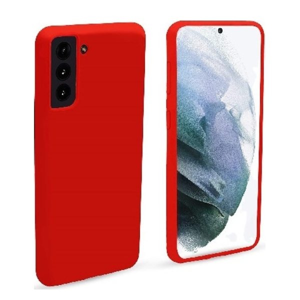 OEM Θήκη Σιλικόνης Soft TPU Back Cover | Samsung S21 Plus Κόκκινο - Image 1