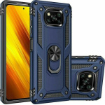 Θήκη Motomo Tough Armor With Ring για Xiaomi Poco X3 - Μπλε