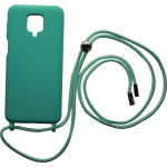 Θήκη Σιλικόνης Back Cover Με Λουράκι για Xiaomi Redmi Note 9S - Πράσινη