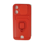 OEM Ring Holder Θήκη Σιλικόνης για Apple Iphone 13 Pro - Κόκκινο