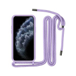 Θήκη Σιλικόνης Back Cover Με Λουράκι για Apple iPhone 13 Pro Max - Λιλά