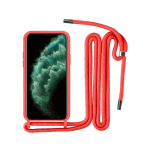 OEM Back Cover Σιλικόνης με Λουράκι για Samsung Galaxy A02S/A03S - Κόκκινο
