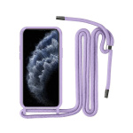 Θήκη Σιλικόνης Back Cover Με Λουράκι για Apple iPhone 13 Pro - Λιλά