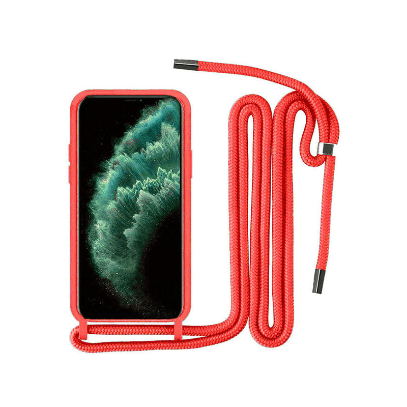 Θήκη Σιλικόνης Back Cover Με Λουράκι για Samsung Galaxy A32 4G - Κόκκινο - Image 1
