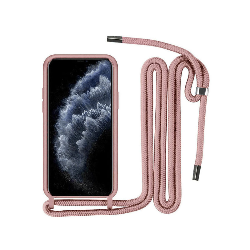 Θήκη Σιλικόνης Back Cover Με Λουράκι για Samsung Galaxy A22 5G - Ροζ - Image 1
