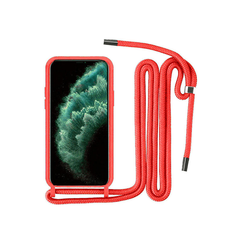 20220419145452_back_cover_silikonis_me_louraki_gia_apple_iphone_11_pro_max_chroma_kokkino Θήκη Σιλικόνης Back Cover Με Λουράκι για Apple iPhone 11 Pro Max - Κόκκινο - Image 1