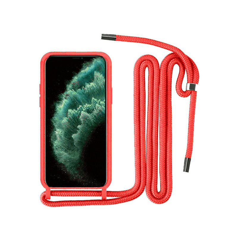 Θήκη Σιλικόνης Back Cover Με Λουράκι για Samsung Galaxy A22 5G - Κόκκινο - Image 1