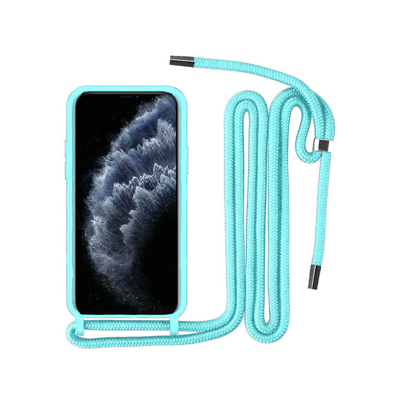 Θήκη Σιλικόνης Back Cover Με Λουράκι για Samsung Galaxy A52/A52S/A52 5G - Γαλάζιο - Image 1
