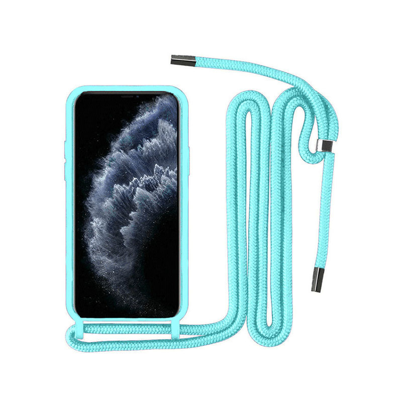 Θήκη Σιλικόνης Back Cover Με Λουράκι για Xiaomi Redmi 9A/9i/9AT - Γαλάζιο - Image 1
