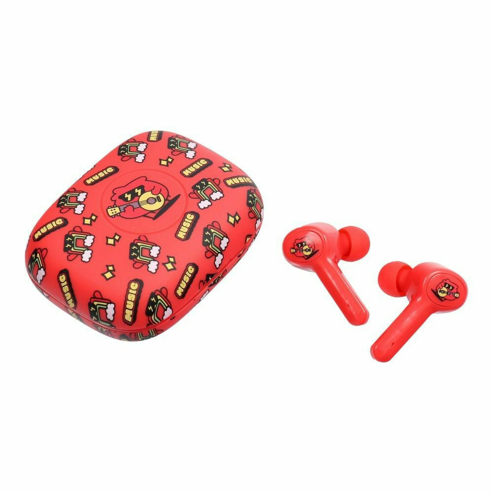 YLFS-06BT In-ear Bluetooth Handsfree Ακουστικά με Θήκη Φόρτισης Κόκκινα - Image 1
