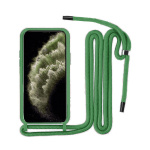 Θήκη Back Cover Σιλικόνης με Λουράκι για Apple iPhone 12 Pro Max – Σκούρο Πράσινο