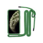 Θήκη Back Cover Σιλικόνης με Λουράκι για Apple iPhone 13 – Σκούρο Πράσινο