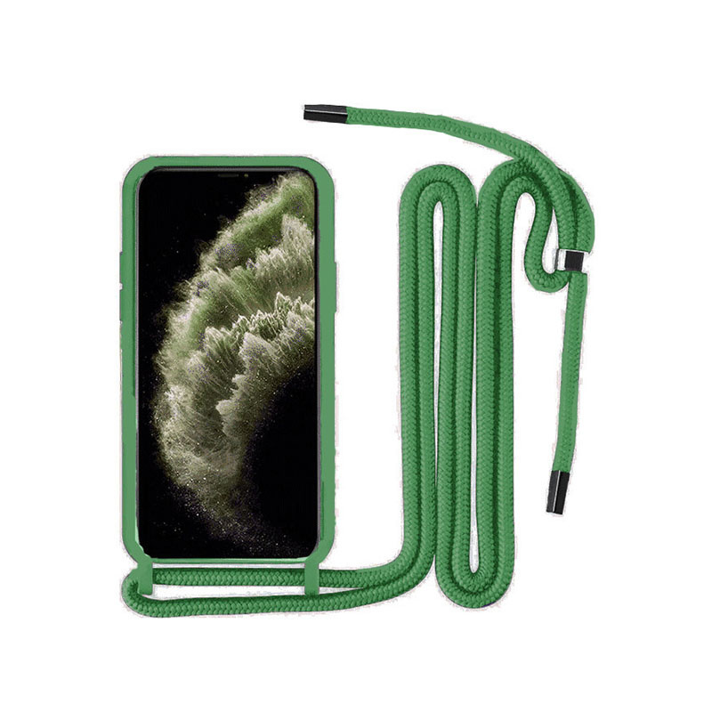 Θήκη Σιλικόνης Back Cover με Λουράκι για Samsung Galaxy A33 5G - Σκούρο Πράσινο - Image 1