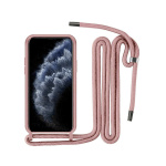 Θήκη Σιλικόνης Back Cover με Λουράκι για Xiaomi Redmi Note 11 5G/Poco M4 Pro 5G/Redmi Note 11T 5G - Ροζ