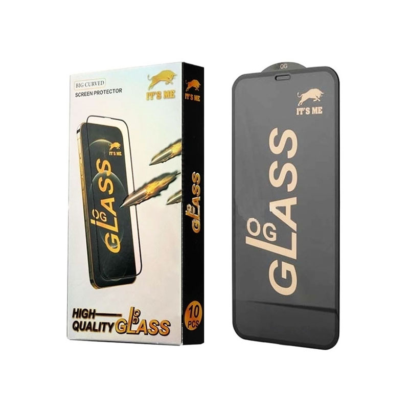 Προστασία Οθόνης OG Full Glass Full Glue Tempered Glass για Xiaomi Redmi 10C - Μαύρο - Image 1