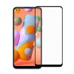 5D Full Cover Προστασία Οθόνης Tempered Glass 9H για Samsung Galaxy A11/M11/M01 - Μαύρο