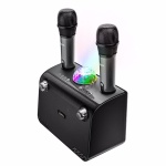 HOCO BS41 Σύστημα Karaoke με Ασύρματα Μικρόφωνα Disco Lamp (black)