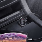 Φορτιστής αυτοκινήτου Baseus Magic USB + USB-C QC 4.0 PD 45W (Mαύρο) - Image 2
