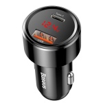 Φορτιστής αυτοκινήτου Baseus Magic USB + USB-C QC 4.0 PD 45W (Mαύρο)