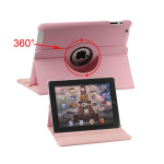 Περιστρεφόμενη Θήκη Με Βάση Στήριξης για Apple Ipad 2,3,4 - Ρόζ