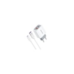Awei USB-C Cable & USB-A / USB-C Wall Adapter Λευκό (PD4)