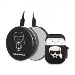 Karl Lagerfeld Iconic Σετ Θήκη & Power Bank 2000 mAh σε Μαύρο χρώμα για Apple AirPods