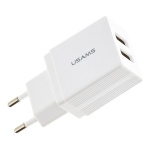 USAMS φορτιστής τοίχου T24 US-CC090, 2x USB, 2.1A, λευκός CC90TC01