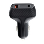 Car charger QWE CARBON Type C 3.0 PD20W + USB QC3.0 18W 3A CC271-1C1A black (Total 38W)