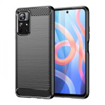 Oem Θήκη Σιλικόνης Carbon Για Xiaomi Redmi Note 11T 5G / Poco M4 Pro 5G - Μαύρο