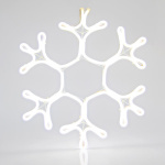Φωτοσωλήνας LED Σχήμα Νιφάδα 27x27 cm - Λευκό Ψυχρό