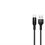 Usams Braided USB to TYPE-C Cable Μαύρο 1.2m (US-SJ220)