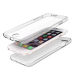 Θήκη Σιλικόνης Μπρος/Πίσω για iPhone 5/5S/SE - Διάφανη